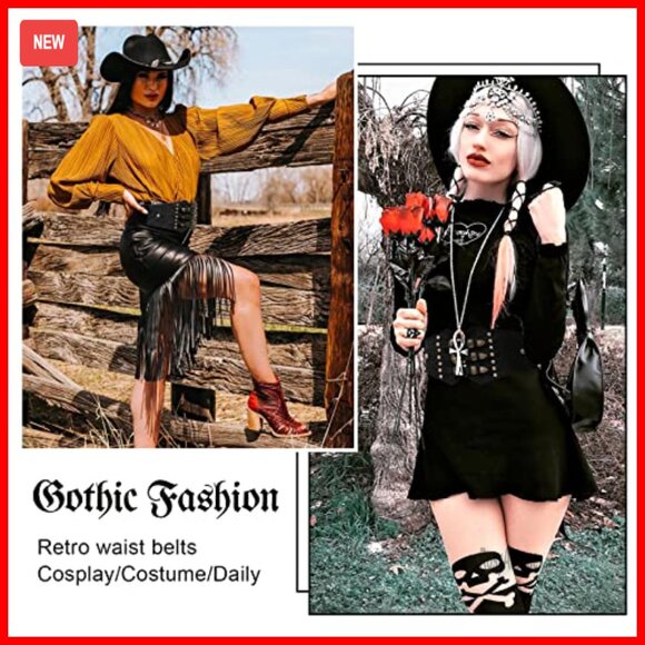 Leather Corset Belt Wide Waist Belt Renaissance Costume Accessory main image 7